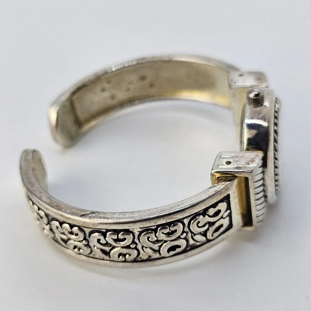 Women's Cuff Bracelet Watch 24MM Gray Dial Black Gray‎ Bracelet 5.5